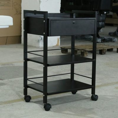Black and white multi-layer trolley (3)