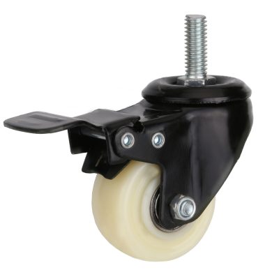 Black metal brake trolley wheel (3)