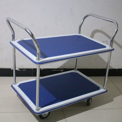 Blue custom multi-layer industrial trolley (5)