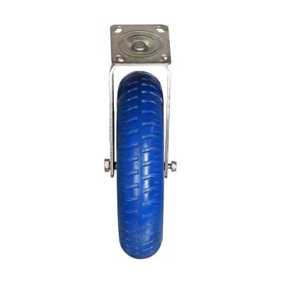 Blue enlarged rubber trolley wheel (2)