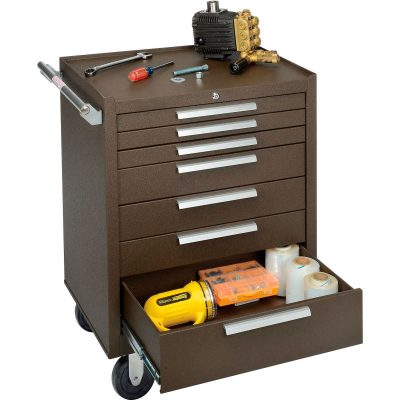 Brown drawer design tool set trolley (1)