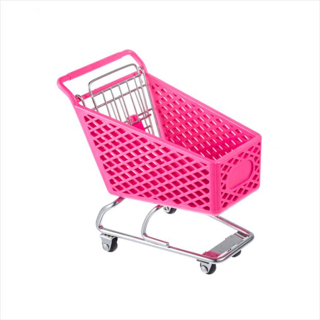 Color solid color plastic shopping trolley (2)