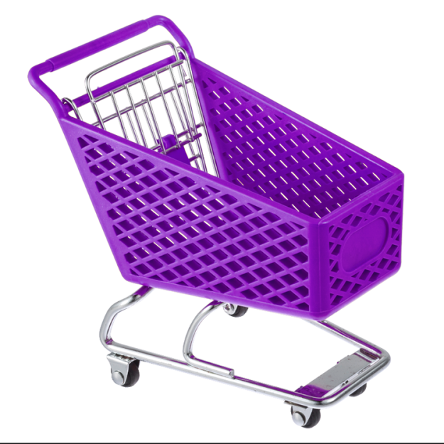 Color solid color plastic shopping trolley (3)