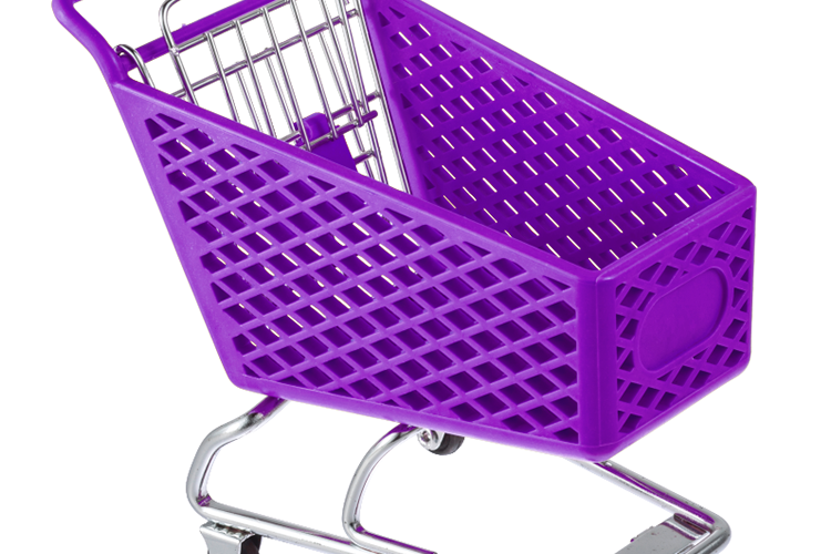 Color solid color plastic shopping trolley (3)