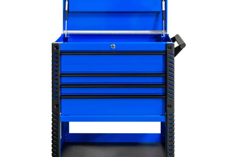Colored 4-drawer tool trolley (2)