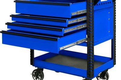 Colored 4-drawer tool trolley (4)