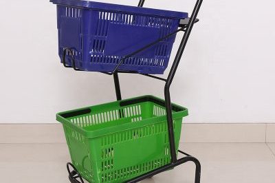 Double basket design shopping trolley (3)