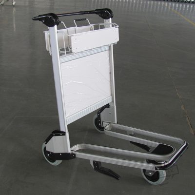 Elastic rubber wheel airport trolley (3)
