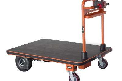 Flatbed industrial trolley with brake (2)