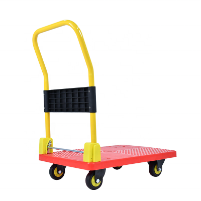 Foldable plastic small platform trolley (2)