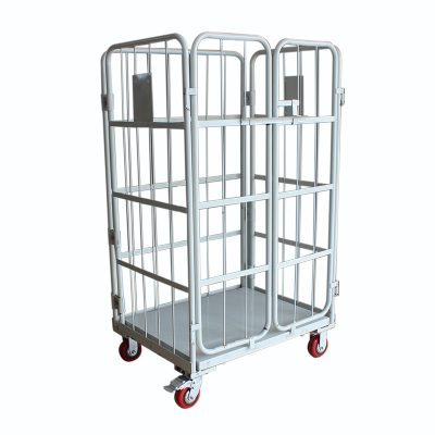 Gray steel large industrial trolley (4)