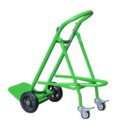 Green foldable stand gas cylinder trolley (1)