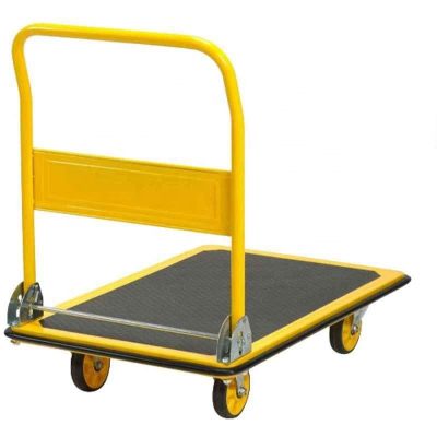 Grey and yellow custom platform trolley (3)