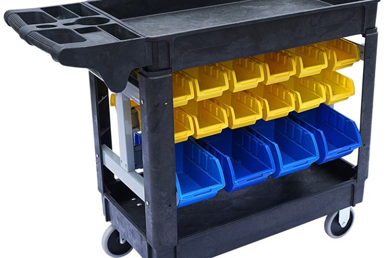 Heavy industrial plastic platform trolley (5)