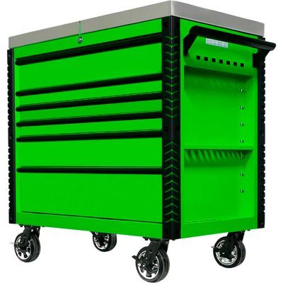 High-grade durable green tool trolley (6)