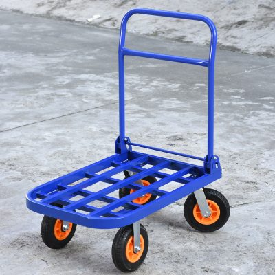 Hollow steel tube sturdy flat trolley (1)