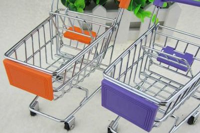 Information steel grocery shopping trolley (1)