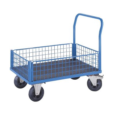 Material handling trolley with guard net (1)