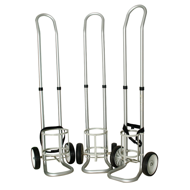 Medical stainless steel gas cylinder trolley