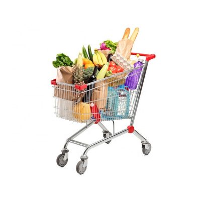 Multi-size four-wheel push shopping cart (3)
