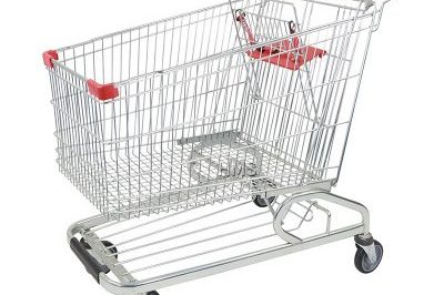Multifunctional shopping trolley with net basket (2)