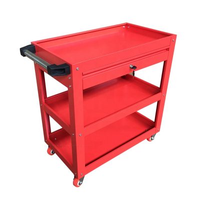 Red cold rolled steel multi-layer trolley (5)