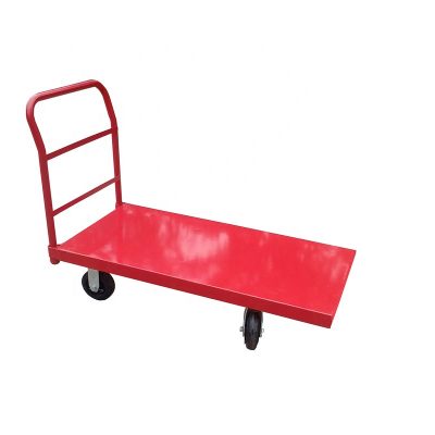 Red steel large flat trolley (3)