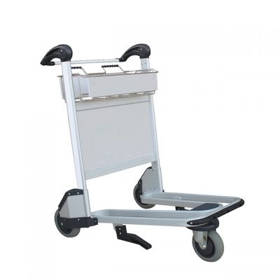 Silver handbrake luggage airport trolley (3)