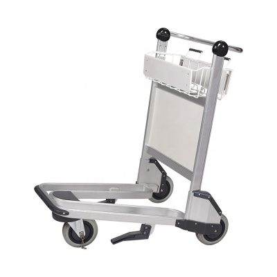 Silver unpatterned multifunctional airport trolley (5)