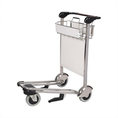 Small stainless steel airport trolley (6)