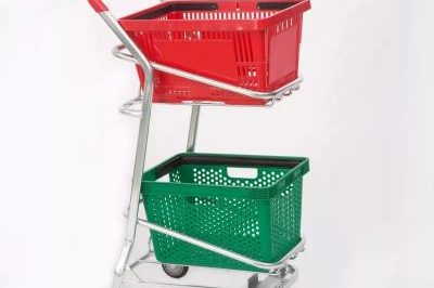 Specially designed double-layer shopping trolley (3)