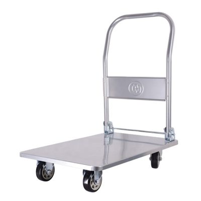 Stainless steel platform industrial trolley (6)