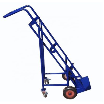 Steel l blue oxygen cylinder trolley (1)