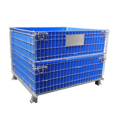 Steel wire mesh cage carrying trolley (2)