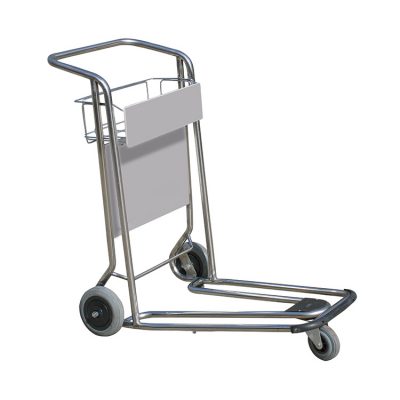 Three-wheeled handbrake steel airport trolley (5)