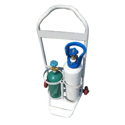 White alloy double cylinder trolley (6)