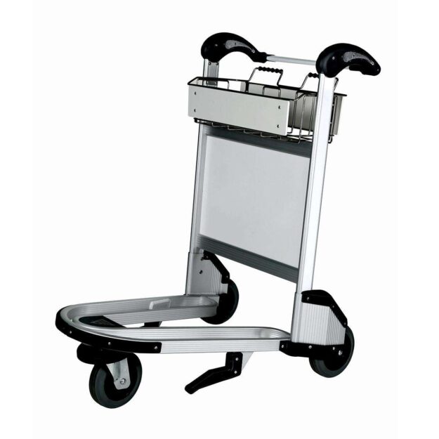 3-Wheel Airport Trolley with Sturdy Frame (3) Durable 3-wheel airport trolley for luggage handling