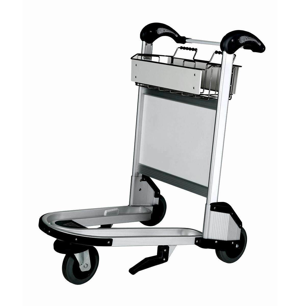 3-Wheel Airport Trolley with Sturdy Frame (3) Durable 3-wheel airport trolley for luggage handling