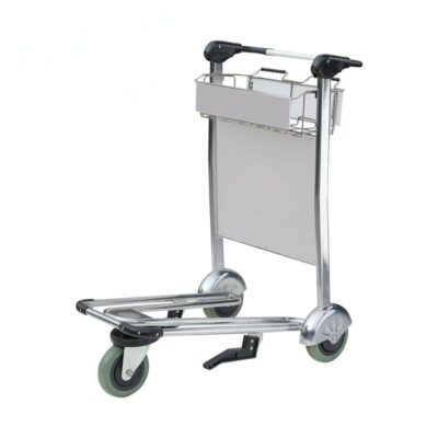 Heavy-duty luggage and cargo airport trolley with strong wheels