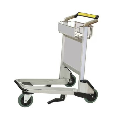 Heavy-duty luggage and cargo airport trolley with strong wheels