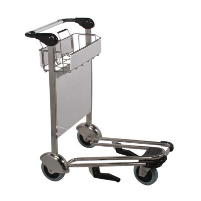 Heavy-duty luggage and cargo airport trolley with strong wheels