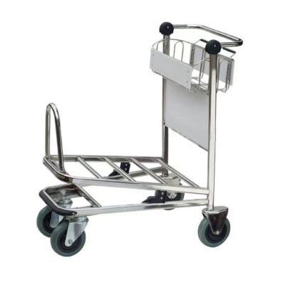 Heavy-duty luggage and cargo airport trolley with strong wheels