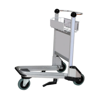 Heavy-duty luggage and cargo airport trolley with strong wheels
