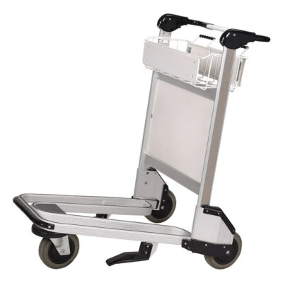 Heavy-duty luggage and cargo airport trolley with strong wheels