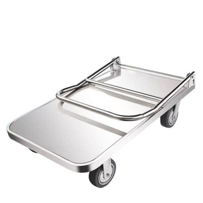 304 stainless steel foldable platform trolley for warehouses