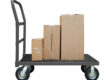 Heavy-duty carbon steel warehouse platform trolley