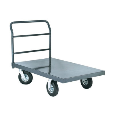 Heavy-duty carbon steel warehouse platform trolley