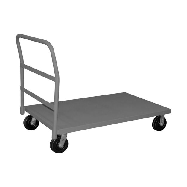 Durable Carbon Steel Heavy-Duty Platform Trolley (5) Heavy-duty carbon steel warehouse platform trolley