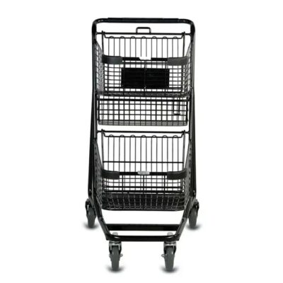 Premium double deck shopping trolley for supermarkets