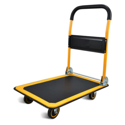 Foldable platform trolley for home storage and shopping